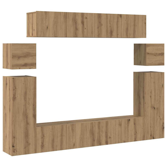 TV-Schränk 8 pcs Braun 30,5 x 30 x 90 cm Holzwerkstoff