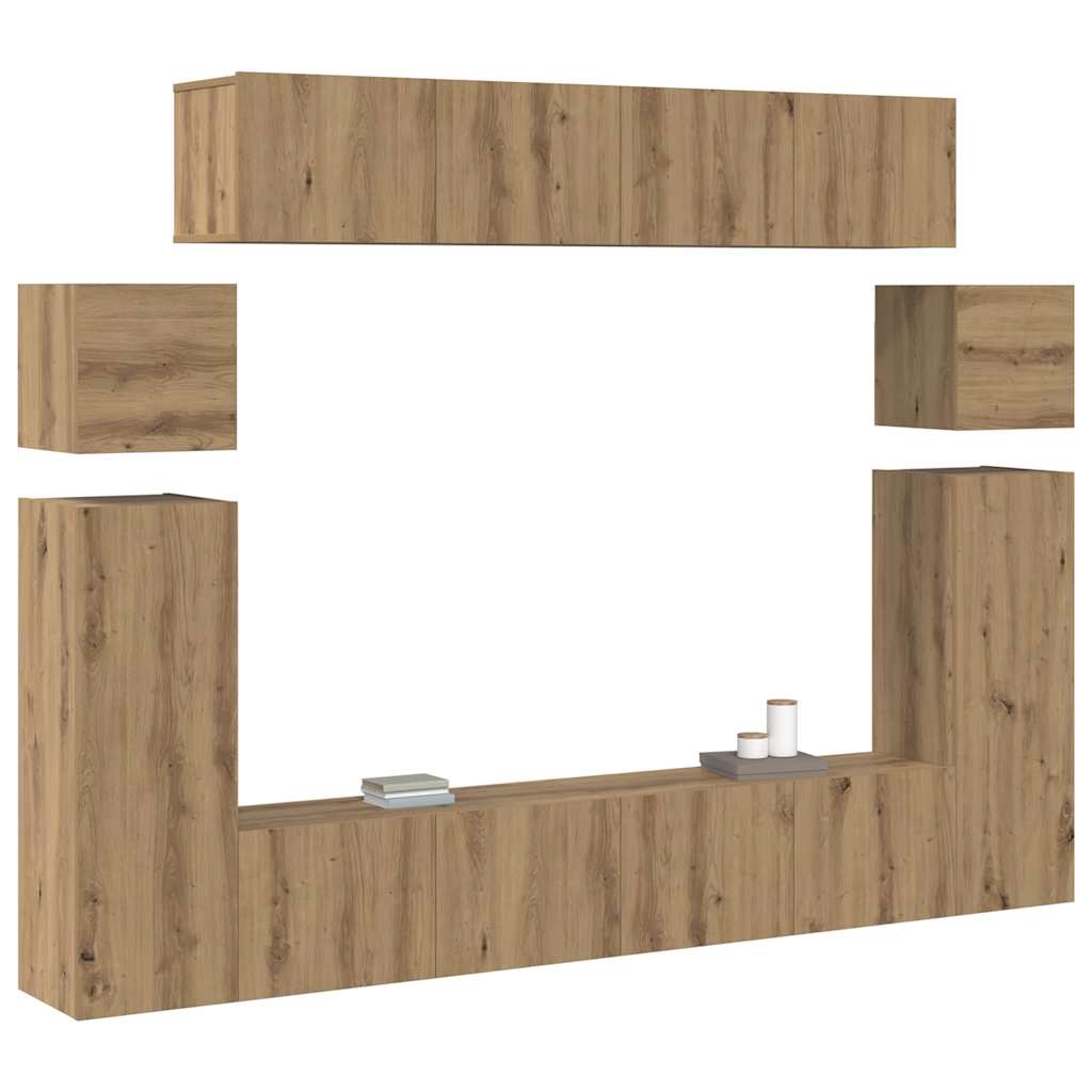 TV-Schränk 8 pcs Braun 30,5 x 30 x 90 cm Holzwerkstoff