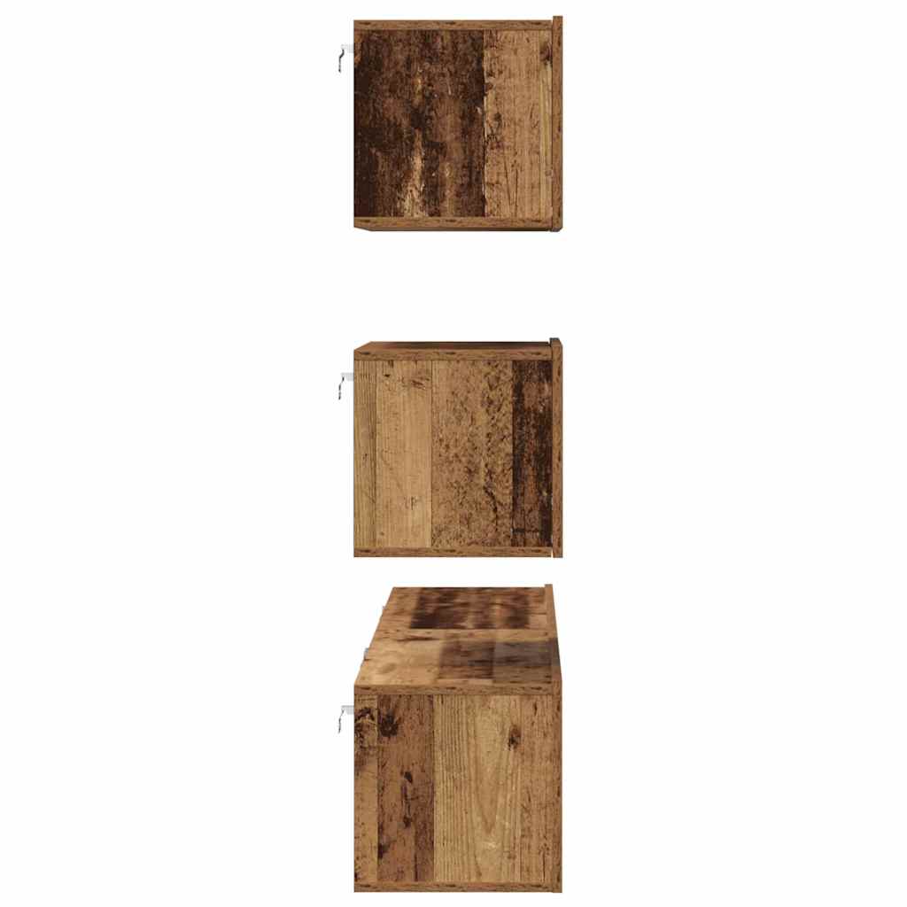 TV-Möbel-Set 4 pcs Altholz 80 x 30 x 30 cm Holzwerkstoff