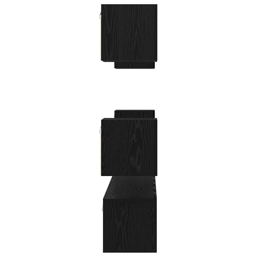 TV-Möbel-Set 7 pcs Schwarze Eiche Mittel 180 x 30 x 30 cm