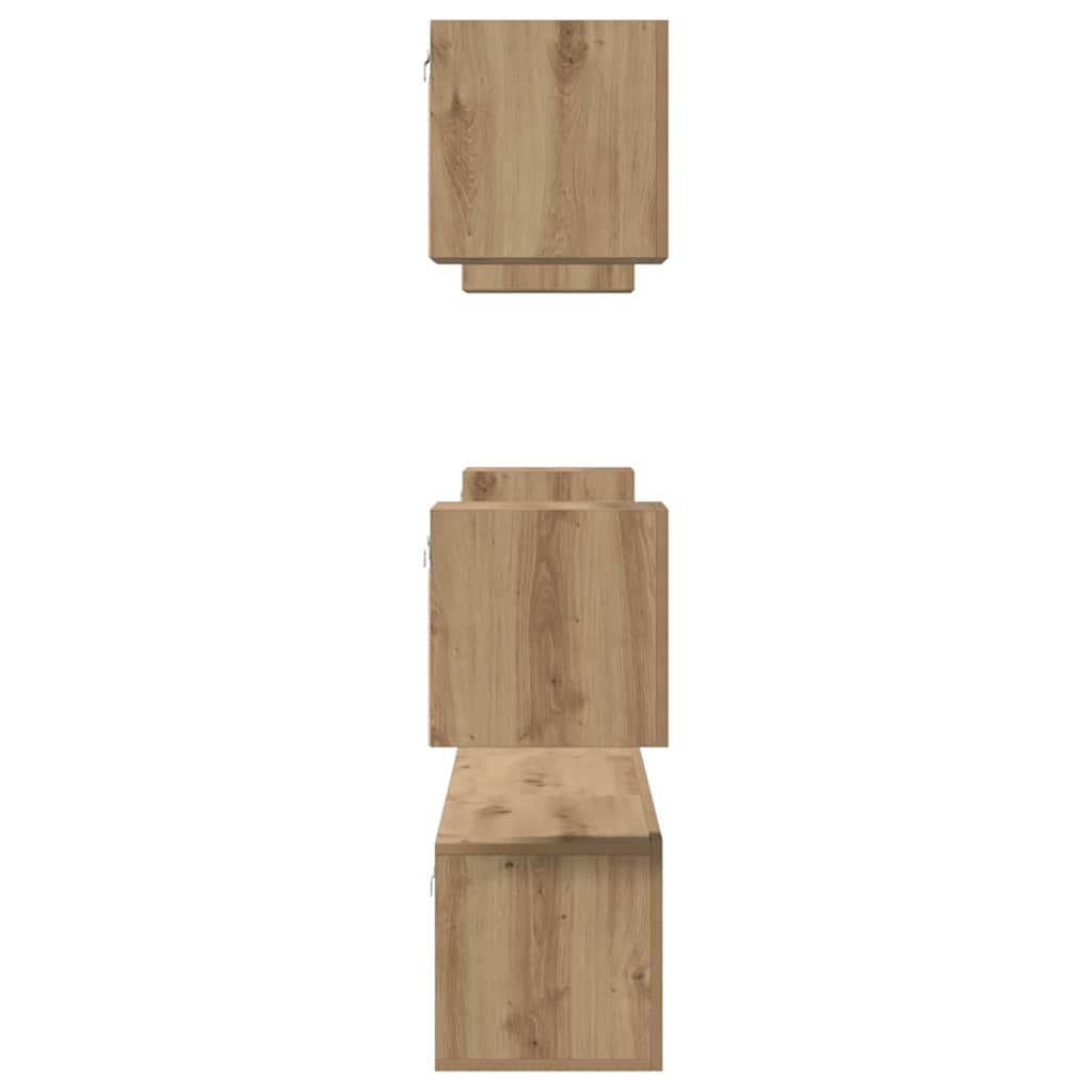 TV-Möbel-Set 7 pcs Eiche handwerklich 60 x 30 x 30 cm