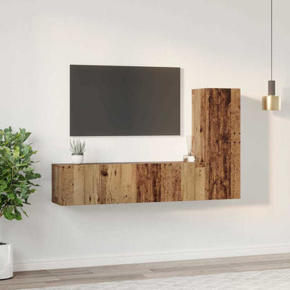 TV-Möbel-Set 3 pcs Altholz 60 x 30 x 30 cm Holzwerkstoff
