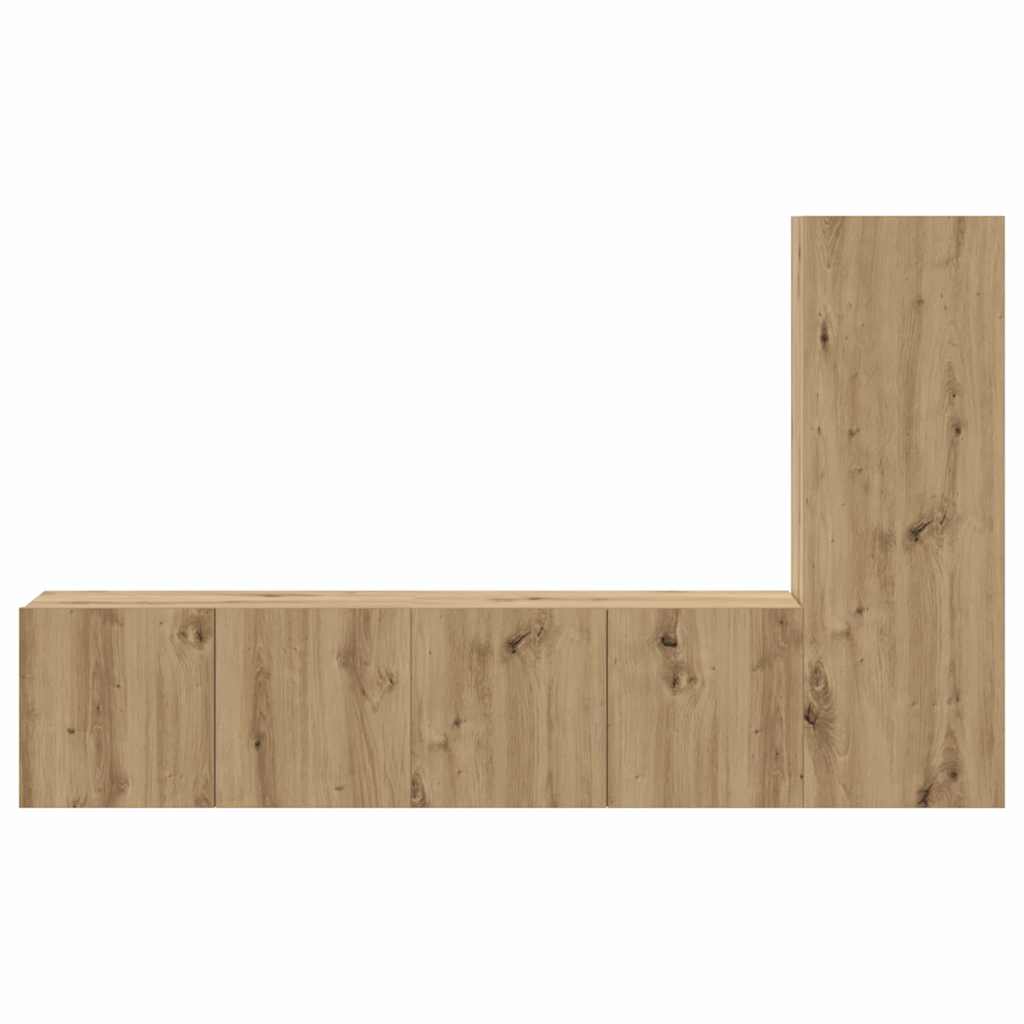 TV-Möbel-Set 3 pcs Eiche handwerklich 60 x 30 x 30 cm