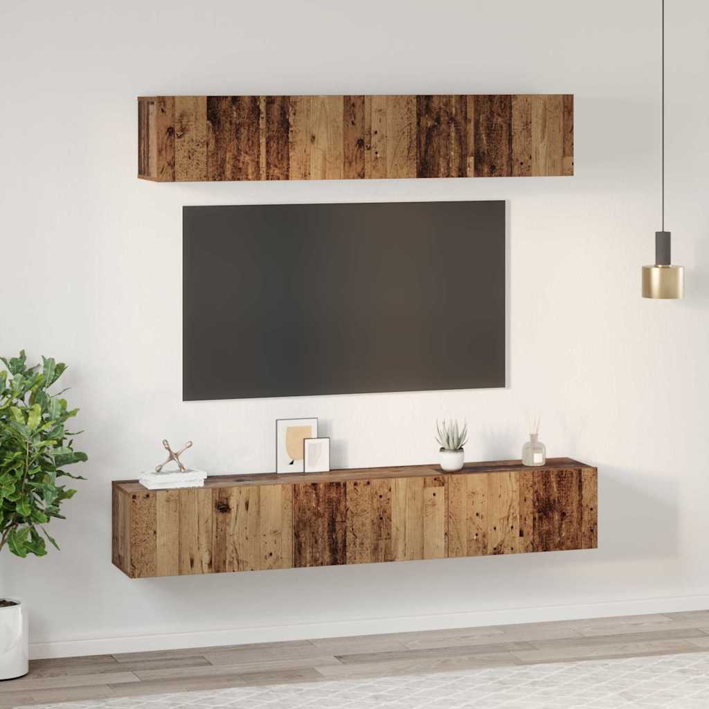 TV-Schrank Set 5 pcs Altholz Standard Mittel Holzwerkstoff