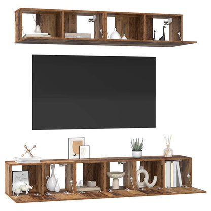 TV-Schrank Set 5 pcs Altholz Standard Mittel Holzwerkstoff