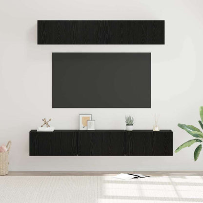 TV-Möbel-Set 5 pcs Schwarze Eiche Mittel 80 x 30 x 30,5 cm
