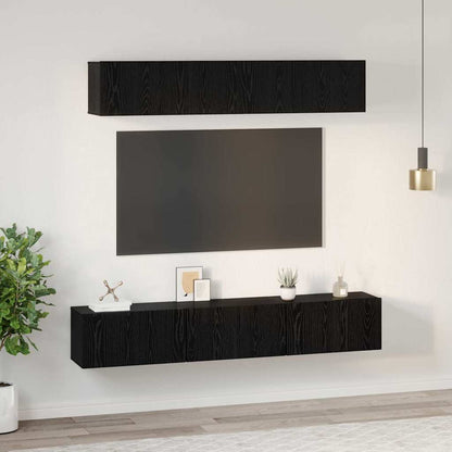 TV-Möbel-Set 5 pcs Schwarze Eiche Mittel 80 x 30 x 30,5 cm