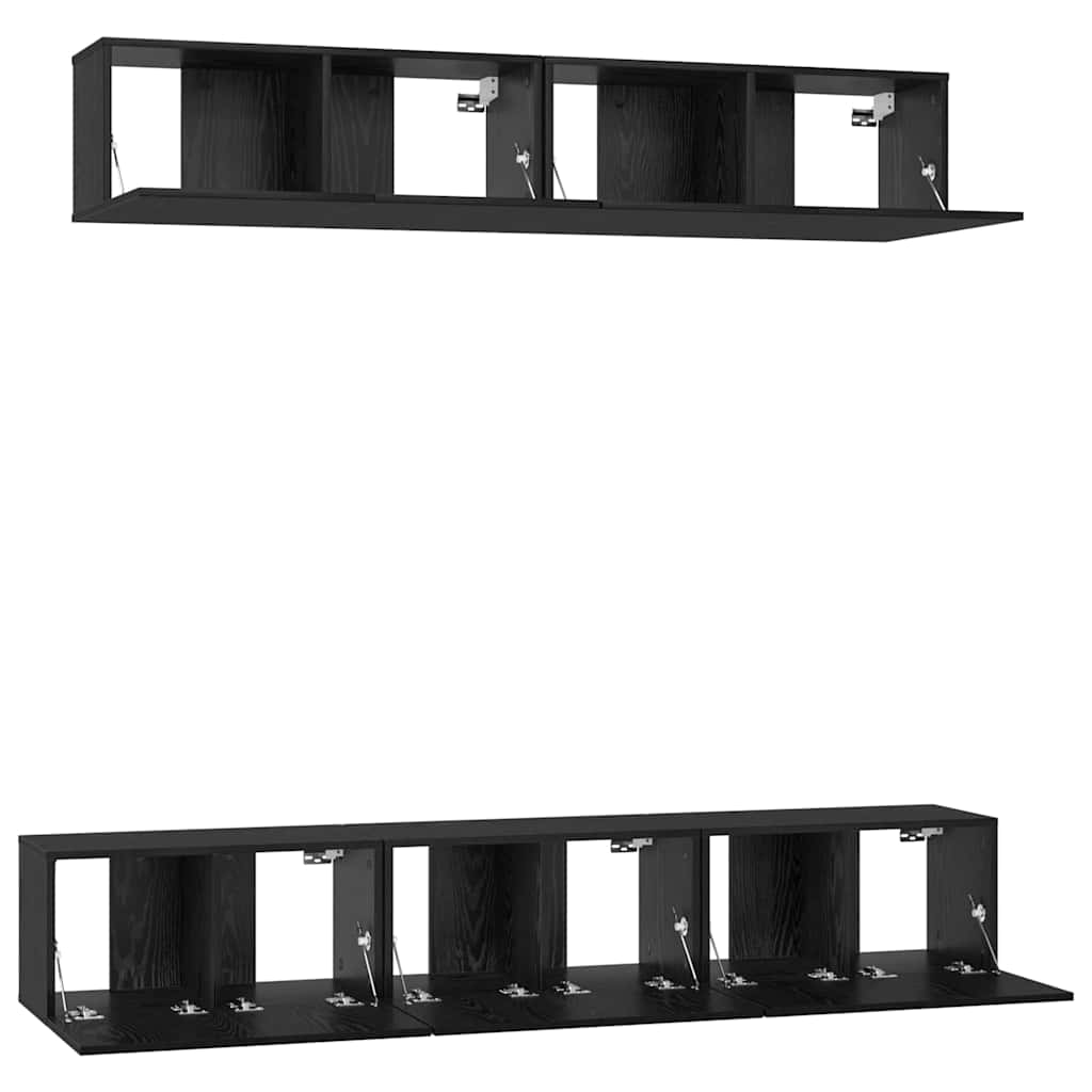 TV-Möbel-Set 5 pcs Schwarze Eiche Mittel 80 x 30 x 30,5 cm