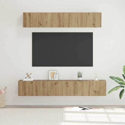 TV-Schrank Set 5 pcs Eiche handwerklich Mittel 80 x 30 x 30 cm