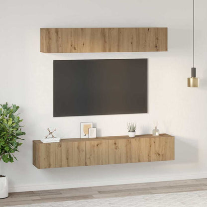 TV-Schrank Set 5 pcs Eiche handwerklich Mittel 80 x 30 x 30 cm