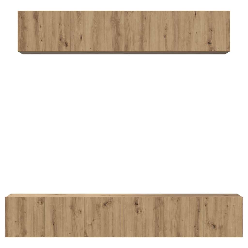 TV-Schrank Set 5 pcs Eiche handwerklich Mittel 80 x 30 x 30 cm