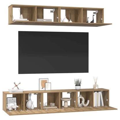 TV-Schrank Set 5 pcs Eiche handwerklich Mittel 80 x 30 x 30 cm