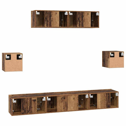 TV-Möbel-Set 7 pcs Altholz 80 x 30 x 30 cm Holzwerkstoff
