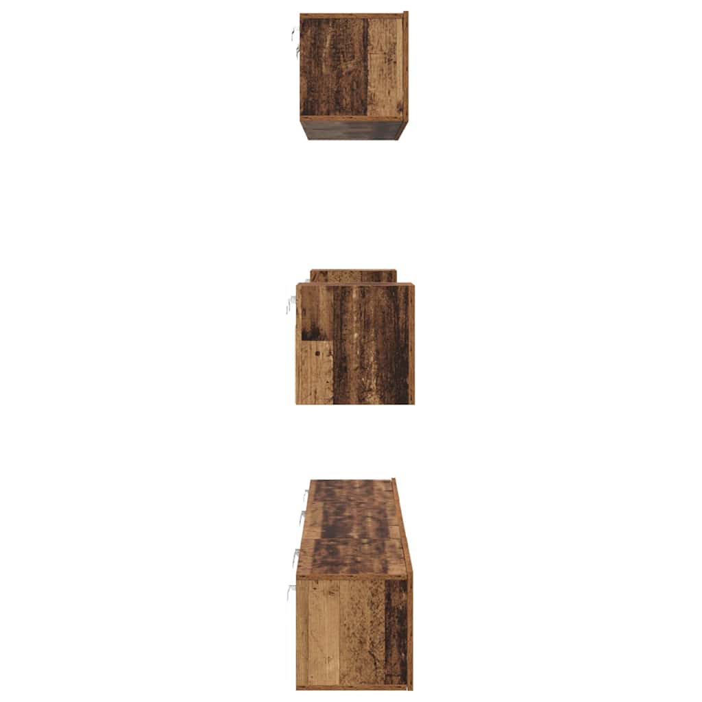 TV-Möbel-Set 7 pcs Altholz 80 x 30 x 30 cm Holzwerkstoff