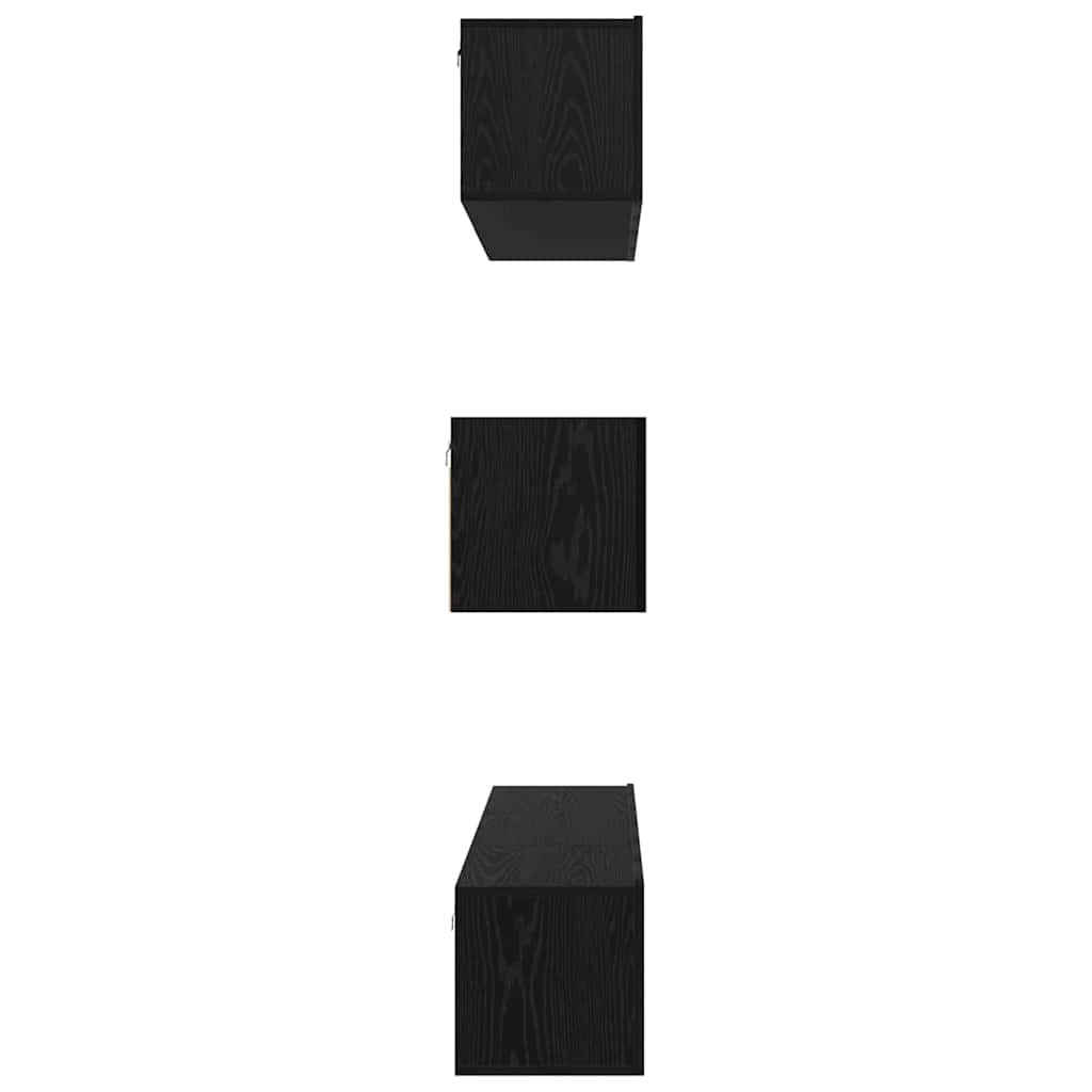 TV-Möbel-Set 7 pcs Schwarze Eiche 80 x 30 x 30 cm Holzwerkstoff