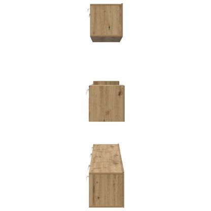 TV-Möbel-Set 7 pcs Eiche handwerklich 80 x 30 x 30 cm