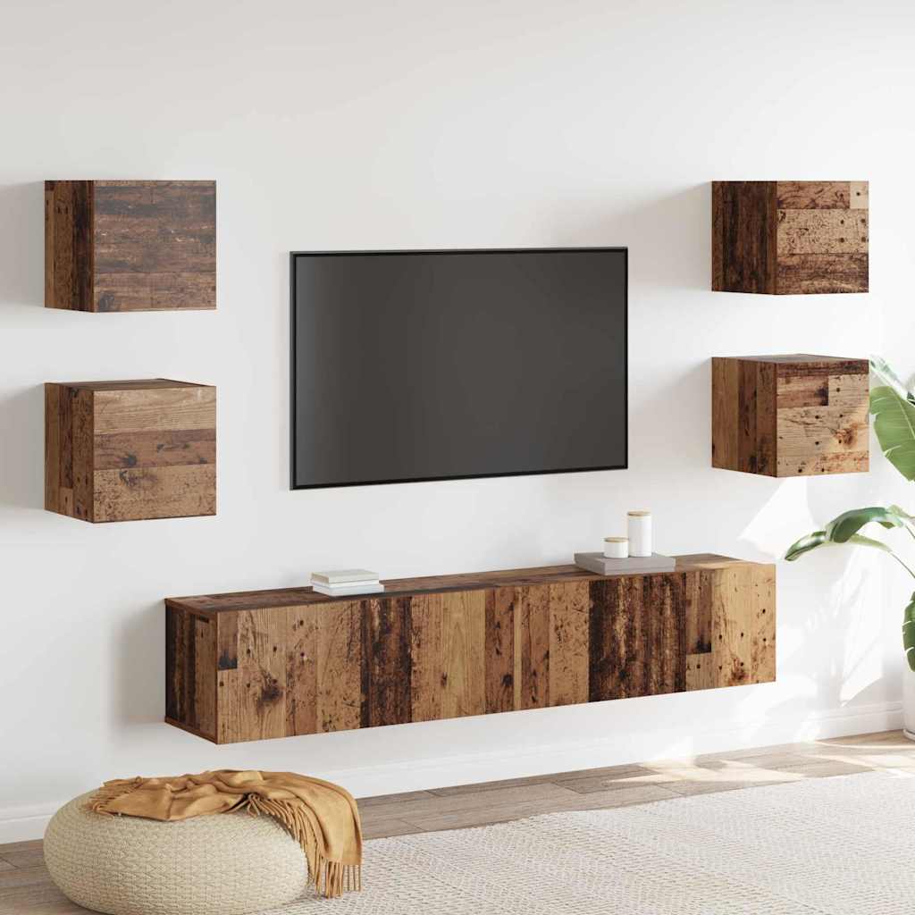 TV-Schränk 6 pcs Braun 160 x 30 x 30 cm Holzwerkstoff