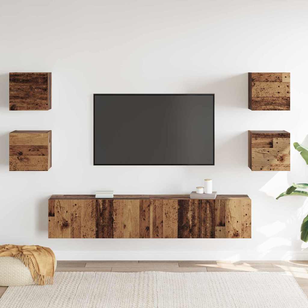 TV-Schränk 6 pcs Braun 160 x 30 x 30 cm Holzwerkstoff