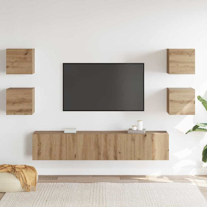 TV-Schränk 6 pcs Braun 160 x 30 x 30 cm Holzwerkstoff