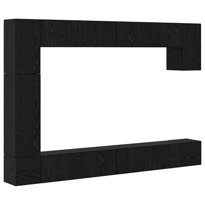 TV-Möbel-Set 9 pcs Schwarze Eiche 100 x 30 x 30,5 cm