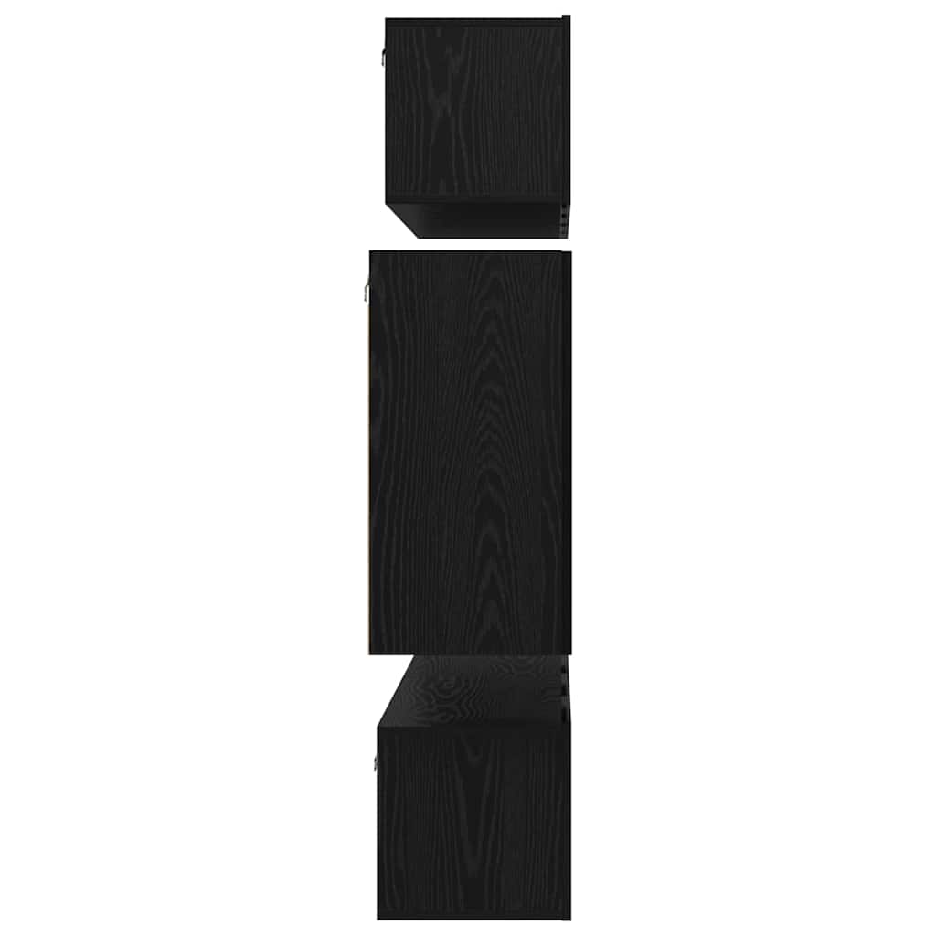 TV-Möbel-Set 6 pcs Schwarze Eiche 80 x 30 x 30 cm Holzwerkstoff