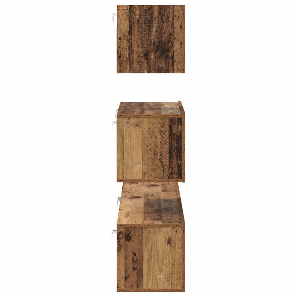 TV-Möbel-Set 4 pcs Altholz 80 x 30 x 30 cm Holzwerkstoff
