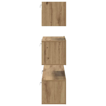 TV-Möbel-Set 4 pcs Eiche handwerklich 80 x 30 x 30 cm