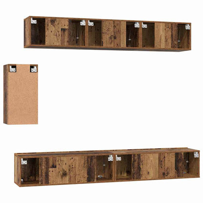 TV-Möbel-Set 6 pcs Altholz 100 x 30 x 30 cm Holzwerkstoff