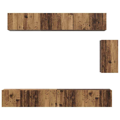 TV-Möbel-Set 6 pcs Altholz 100 x 30 x 30 cm Holzwerkstoff