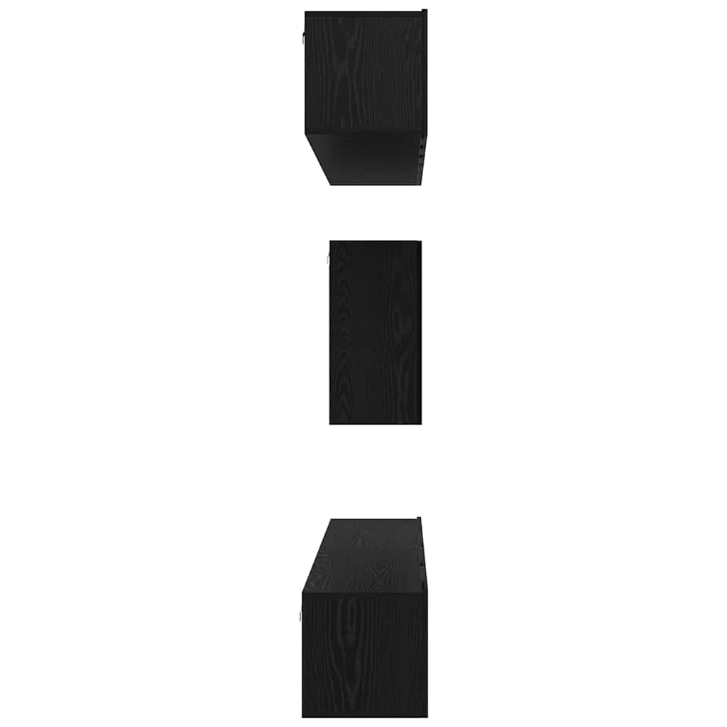 TV-Möbel-Set Wandmontiert 6 pcs Schwarze Eiche 100 x 30 x 30 cm