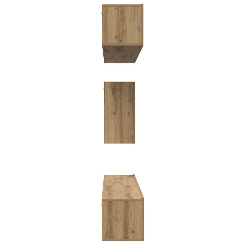 TV-Möbel-Set 6 pcs Eiche handwerklich 100 x 30 x 30 cm