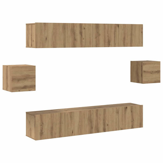TV-Möbel-Set 6 pcs Künstlerisch alt 80 x 30 x 30 cm