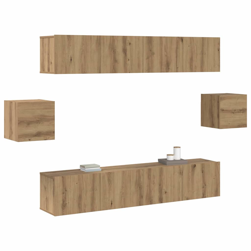 TV-Möbel-Set 6 pcs Künstlerisch alt 80 x 30 x 30 cm