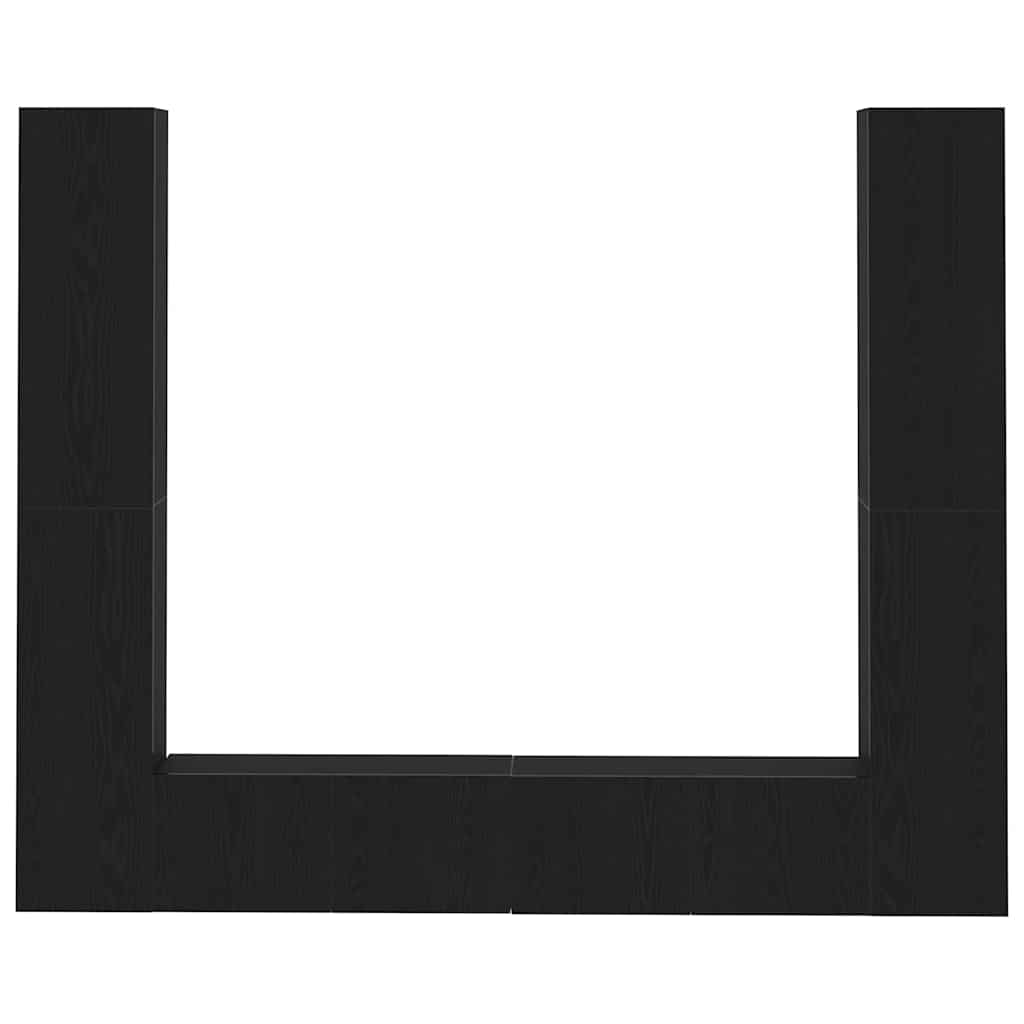 TV-Schränk 6 pcs Schwarz 80 x 30 x 30 cm Holzwerkstoff