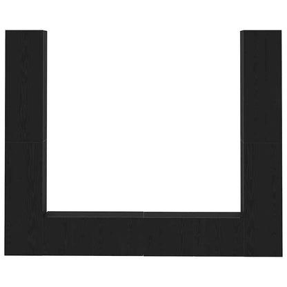TV-Schränk 6 pcs Schwarz 80 x 30 x 30 cm Holzwerkstoff