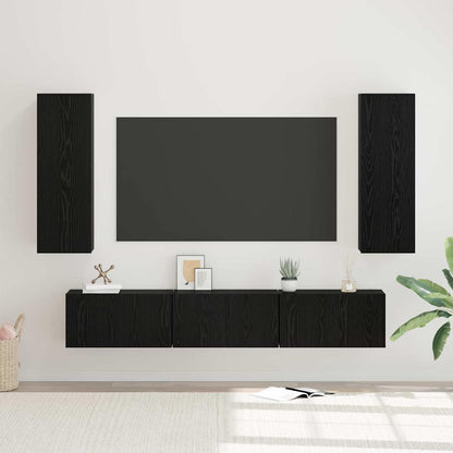 TV-Möbel-Set 5 pcs Schwarze Eiche Mittel 30,5 x 30 x 90 cm