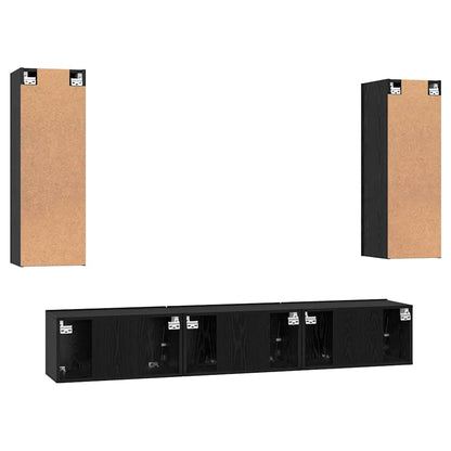 TV-Möbel-Set 5 pcs Schwarze Eiche Mittel 30,5 x 30 x 90 cm