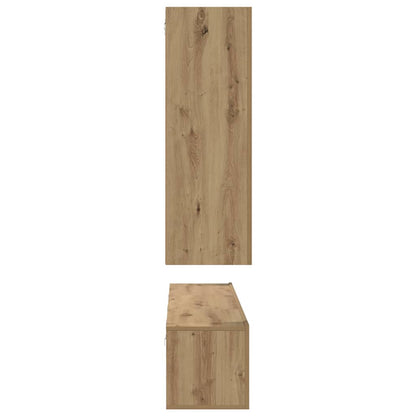 TV-Möbel-Set 4 pcs Eiche handwerklich 30,5 x 30 x 90 cm