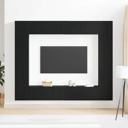 TV-Schränk 8 pcs Schwarz 221 x 30 x 180 cm Holzwerkstoff