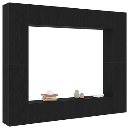 TV-Schränk 8 pcs Schwarz 221 x 30 x 180 cm Holzwerkstoff
