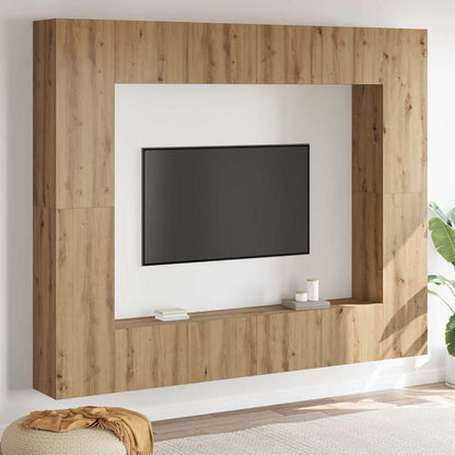 TV-Schränk 8 pcs Braun 221 x 30 x 180 cm Holzwerkstoff