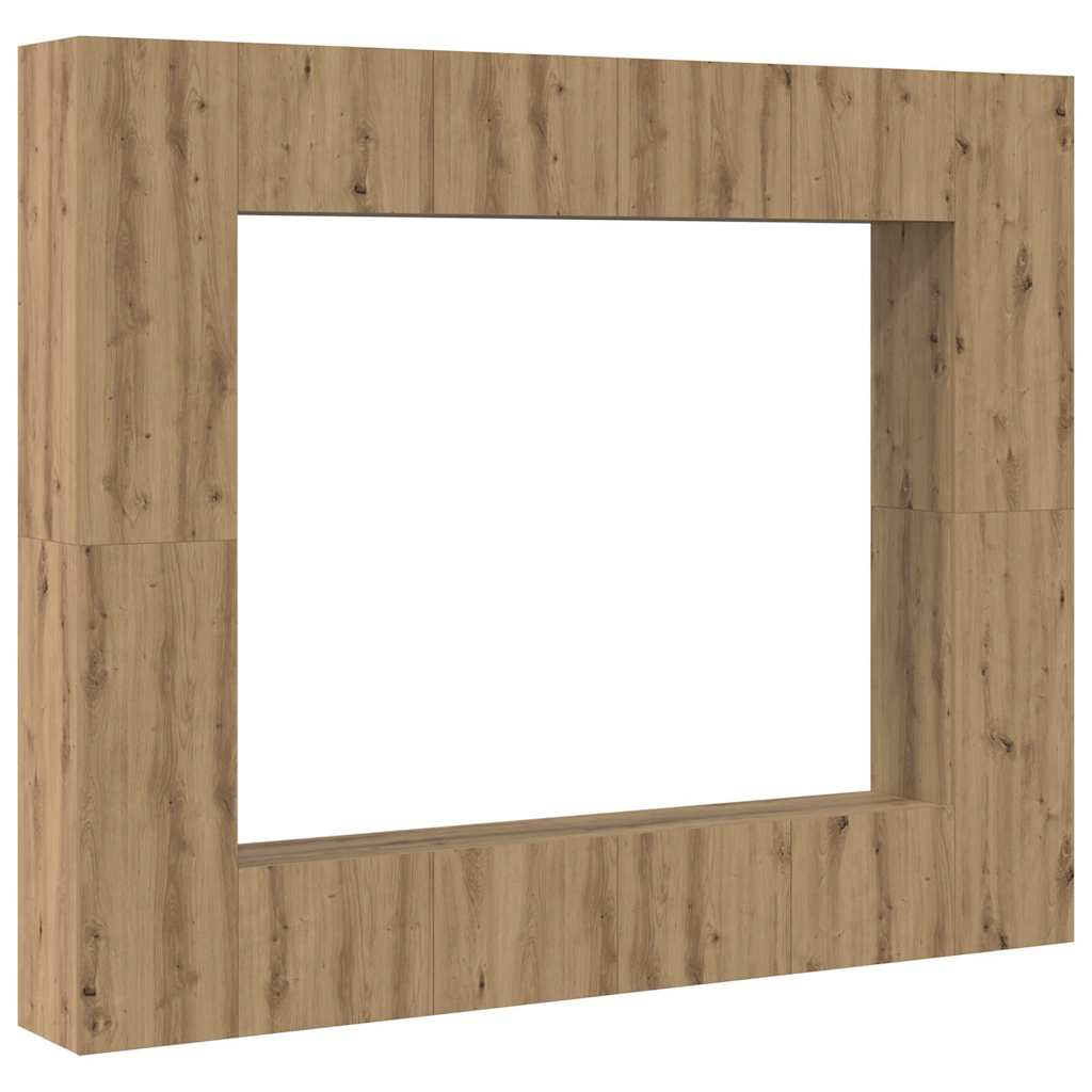 TV-Schränk 8 pcs Braun 221 x 30 x 180 cm Holzwerkstoff