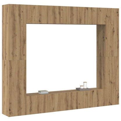 TV-Schränk 8 pcs Braun 221 x 30 x 180 cm Holzwerkstoff