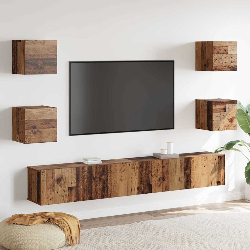 TV-Schränk 6 pcs Braun 200 x 30 x 30 cm Holzwerkstoff