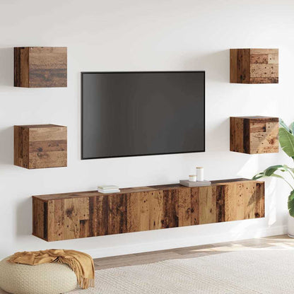 TV-Schränk 6 pcs Braun 200 x 30 x 30 cm Holzwerkstoff