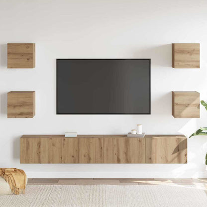 TV-Schränk 6 pcs Braun 200 x 30 x 30 cm Holzwerkstoff