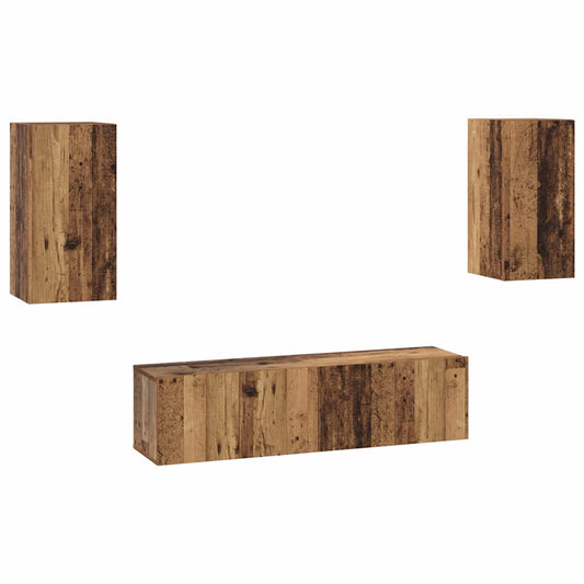 TV-Möbel-Set 4 pcs Altholz 30,5 x 30 x 60 cm Holzwerkstoff