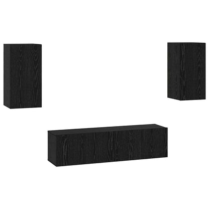 TV-Möbel-Set 4 pcs Schwarze Eiche Mittel 30,5 x 30 x 60 cm