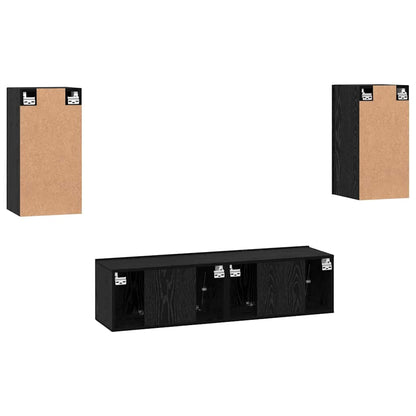 TV-Möbel-Set 4 pcs Schwarze Eiche Mittel 30,5 x 30 x 60 cm