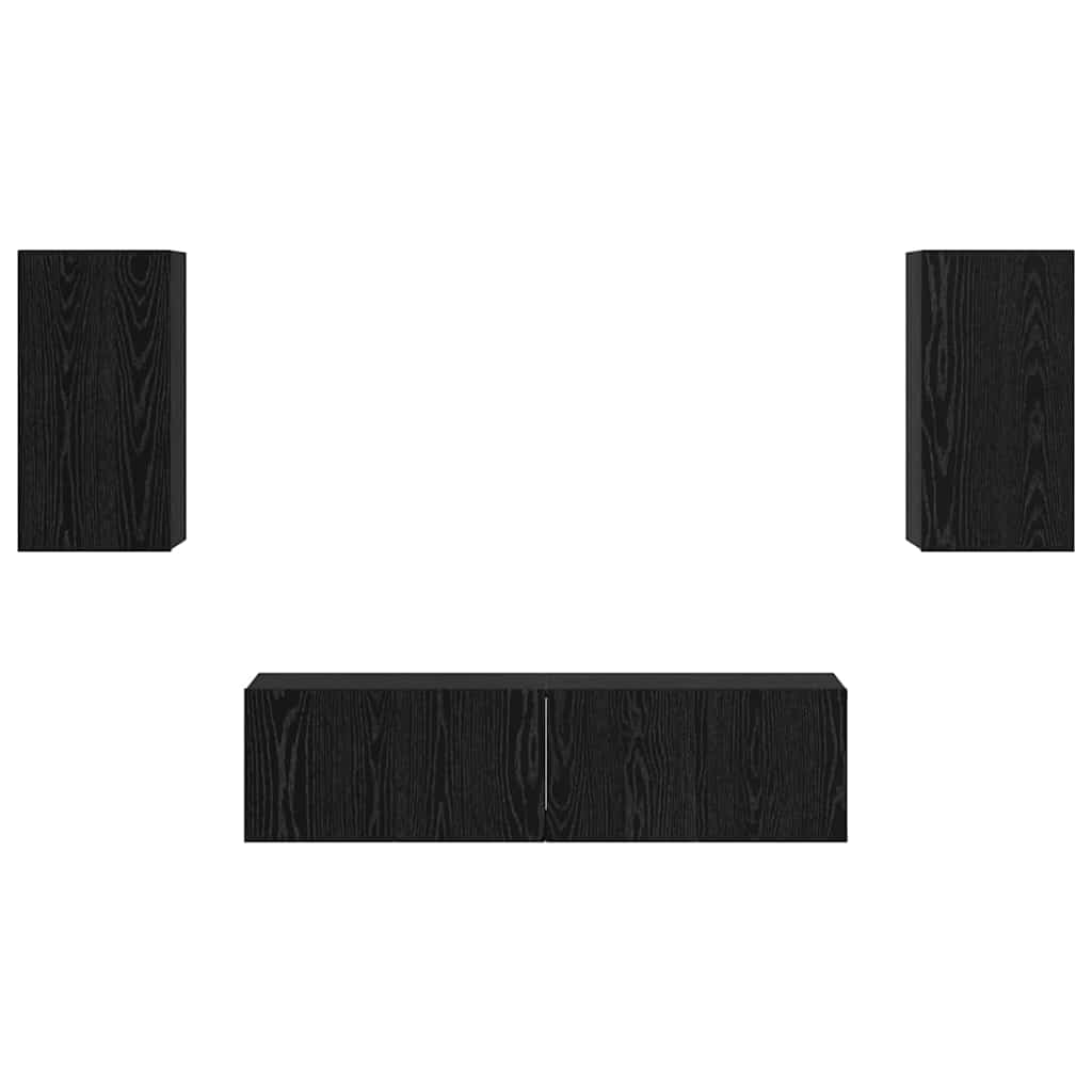 TV-Möbel-Set 4 pcs Schwarze Eiche Mittel 30,5 x 30 x 60 cm